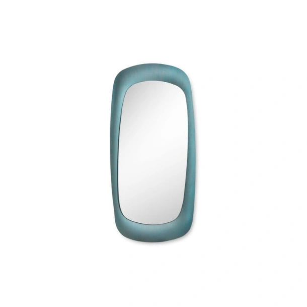 Specchio Bold H200 con cornice in tessuto di Midj