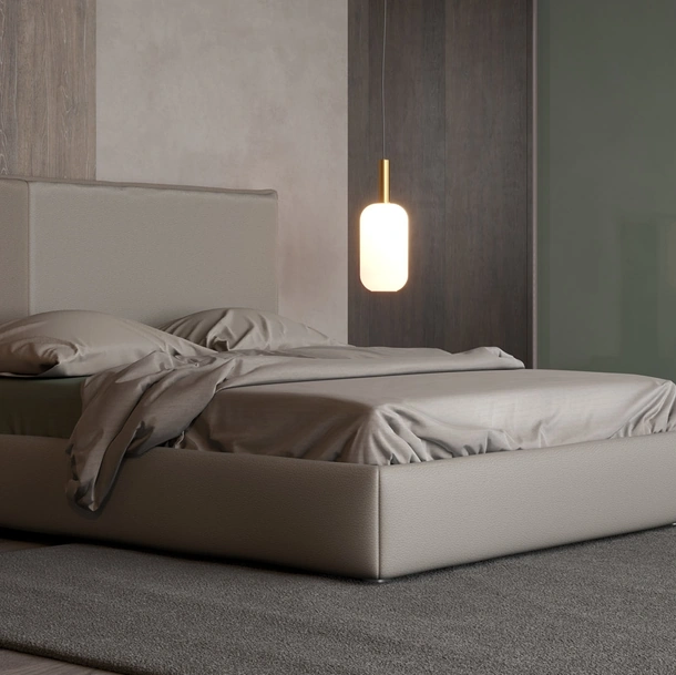 Letto in ecopelle con testiera Ginger di Giessegi