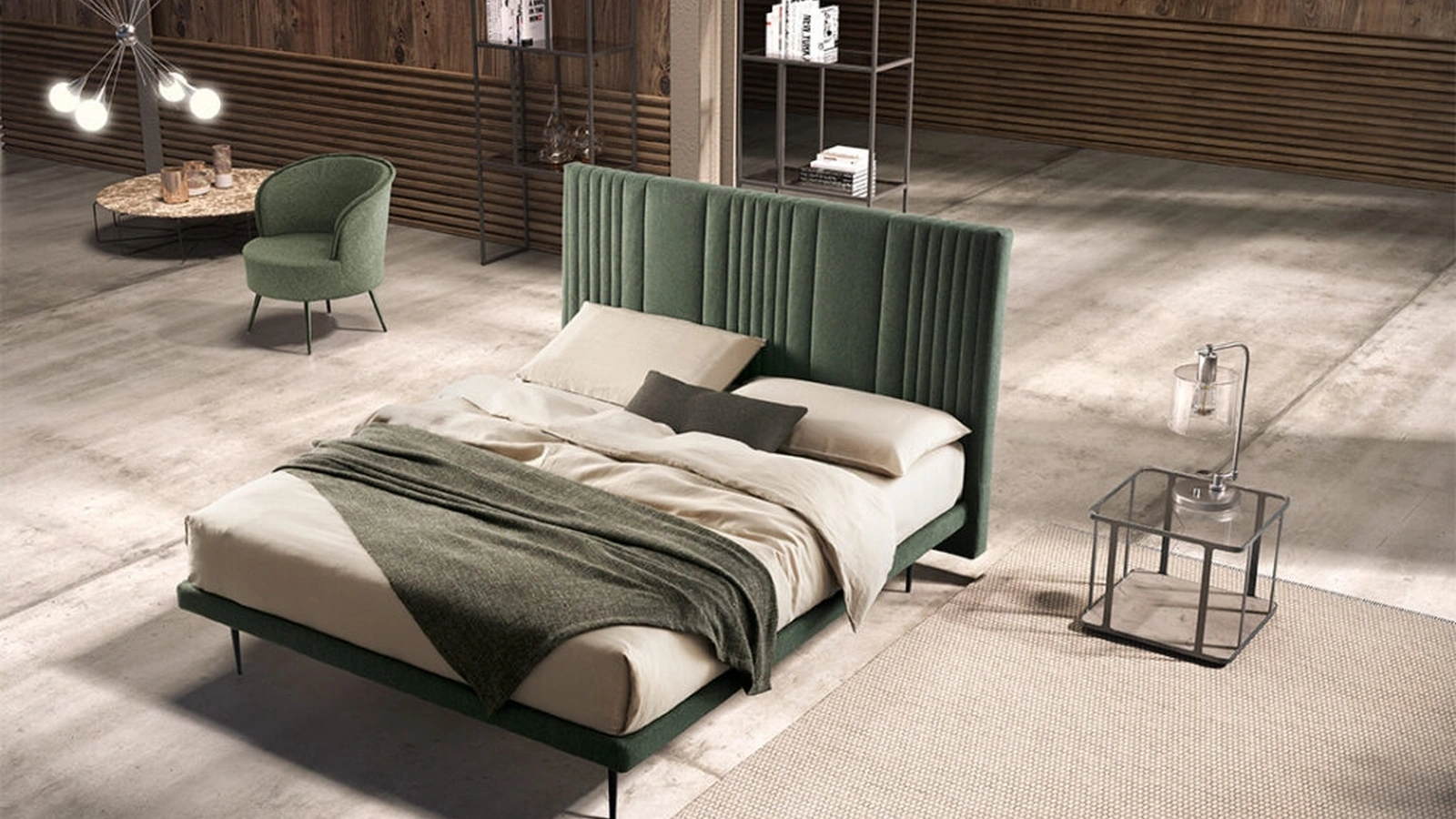 Letto matrimoniale trapuntato Matrix di Stilfar Italia