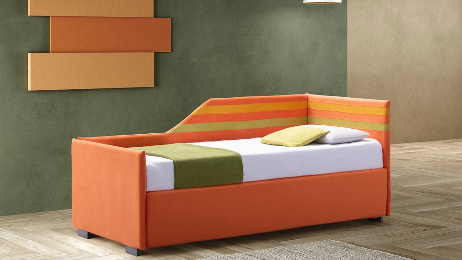 Letto singolo Arcobaleno con letto estraibile di Stilfar Italia