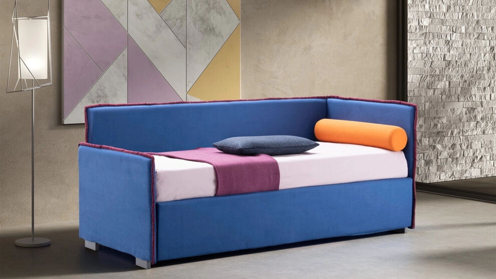 Letto singolo Tramonto con contenitore di Stilfar Italia