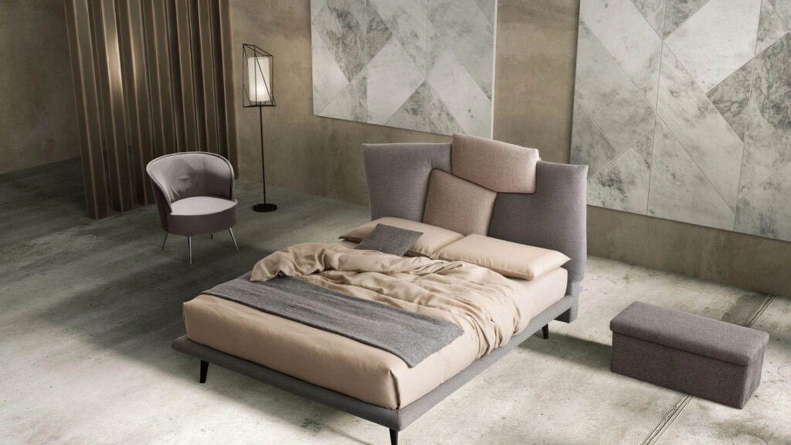 Letto con testiera Fantasy di Stilfar Italia