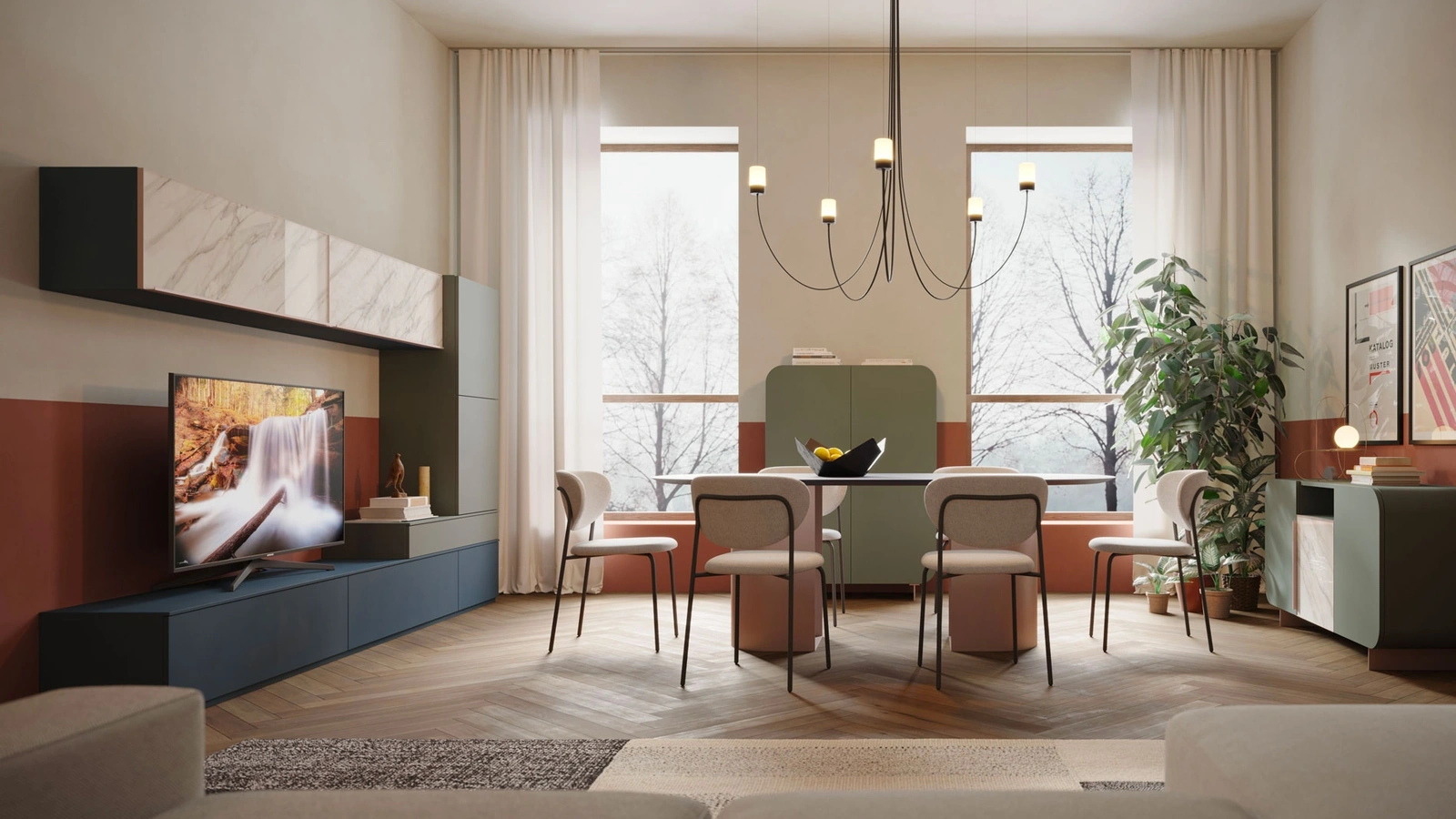 Parete Attrezzata Living LV705 di Giessegi