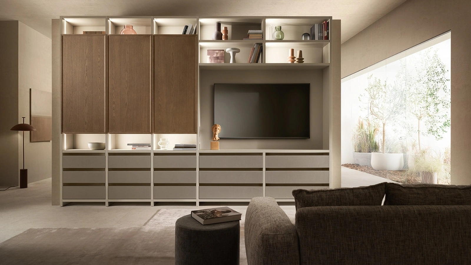 Parete Attrezzata Living Poetica 01 di Scavolini