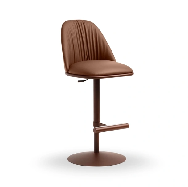 Sgabello in pelle Lea Deluxe di Midj