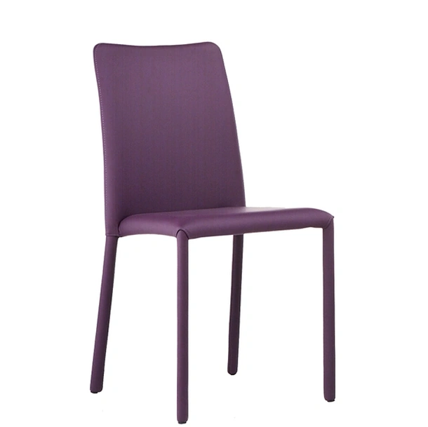Sedia completamente rivestita in pelle Silvy di Midj