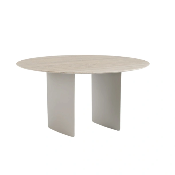 Tavolo rotondo Foil con top in marmo di Midj