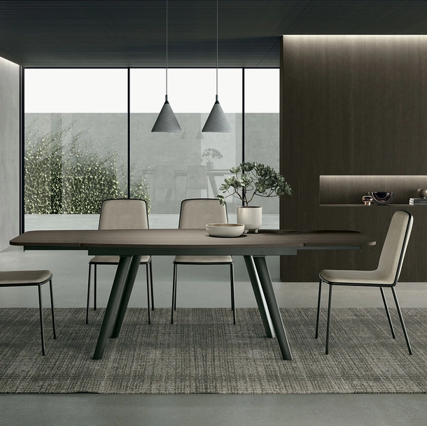 Tavolo allungabile Zen in materico Rovere Moka di Sedit