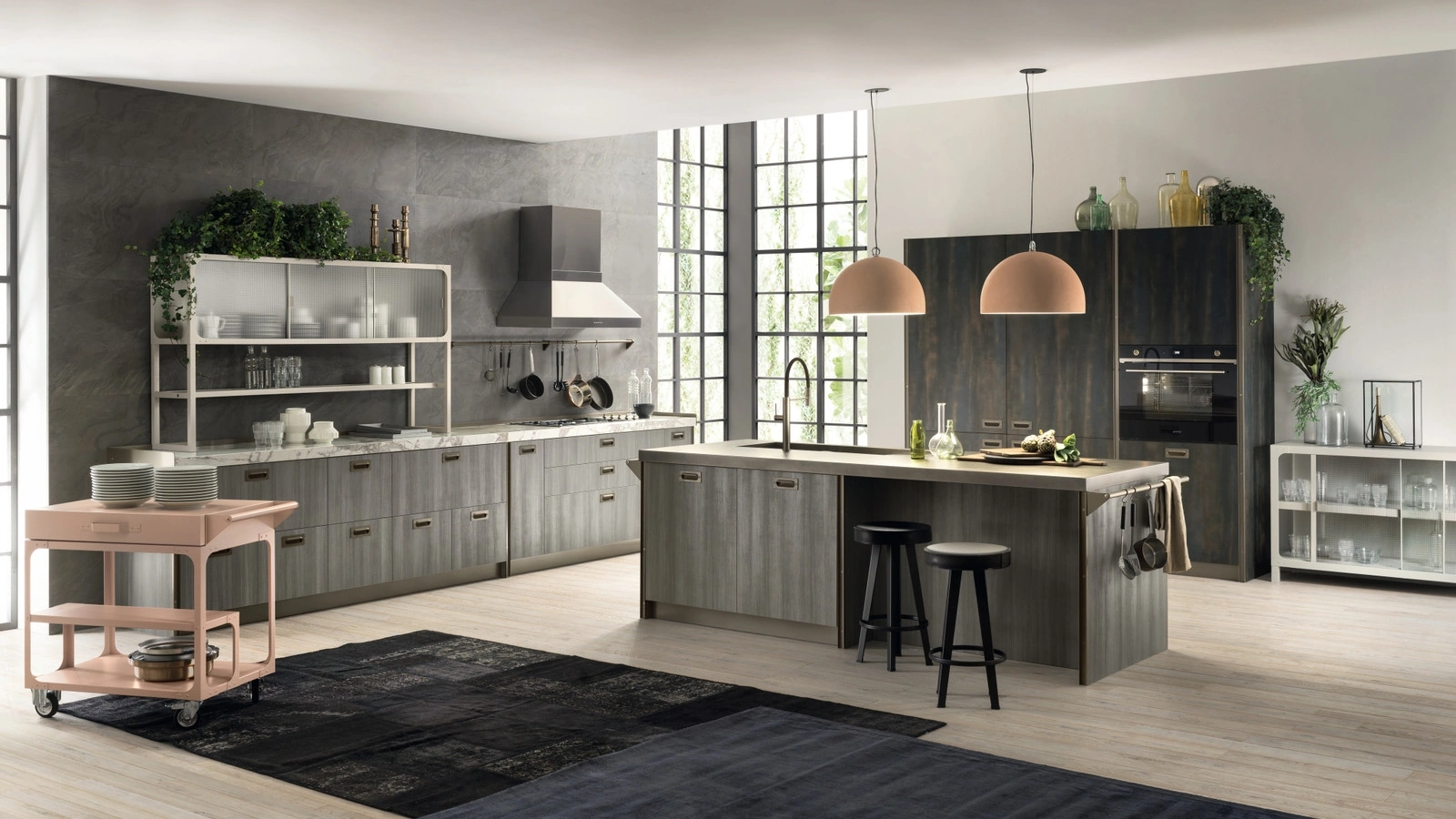 Cucina Moderna Diesel get Together 01 Materic Soul di Scavolini