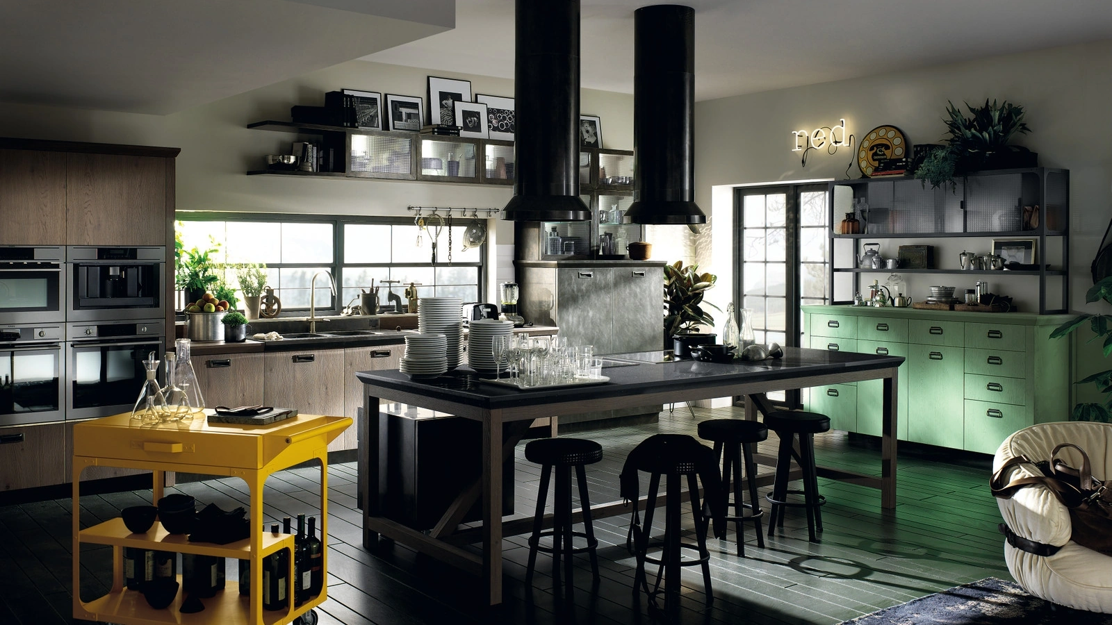 Cucina Moderna Diesel Social Kitchen 03 Ruxe Grey di Scavolini