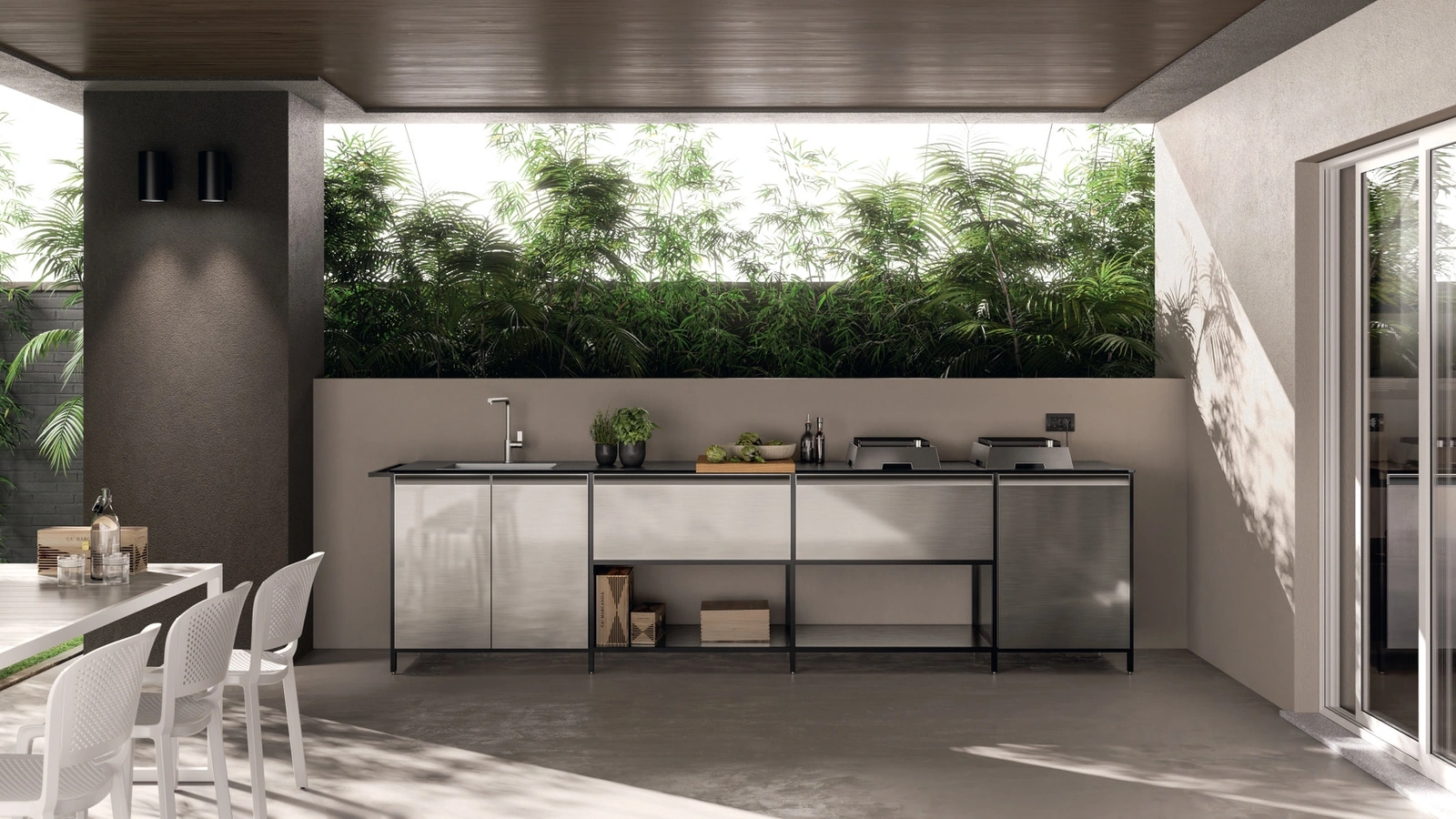 Cucina Moderna Formalia Outdoor 04 in acciaio di Scavolini