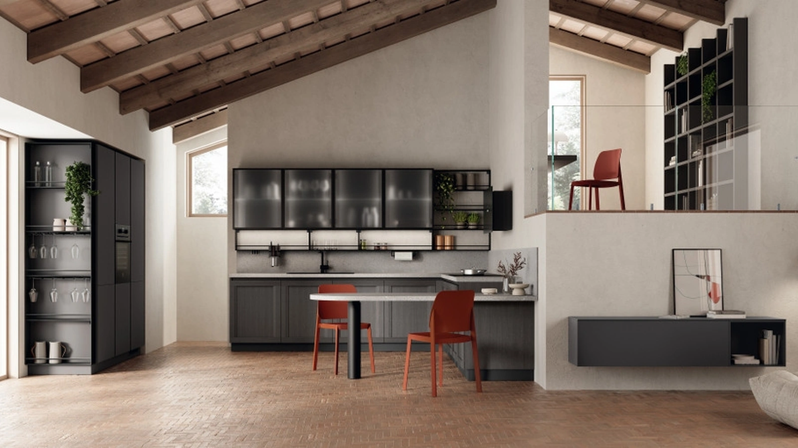 Cucina Moderna con penisola Regola 05 di Scavolini