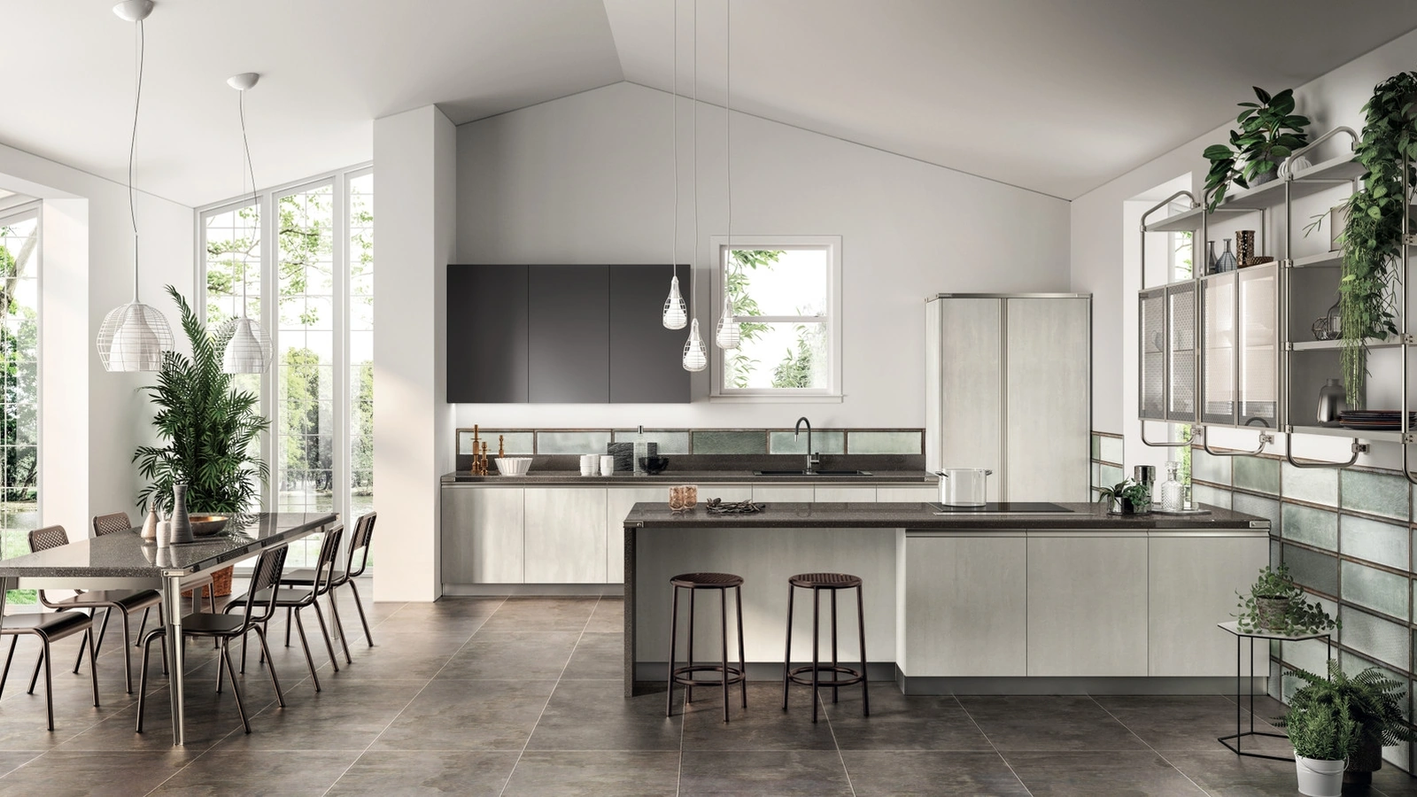 Cucina Diesel Open Workshop 05 Concrete Jersey di Scavolini